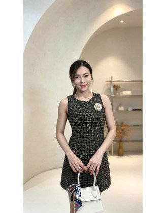 山茶花小香无袖短裙