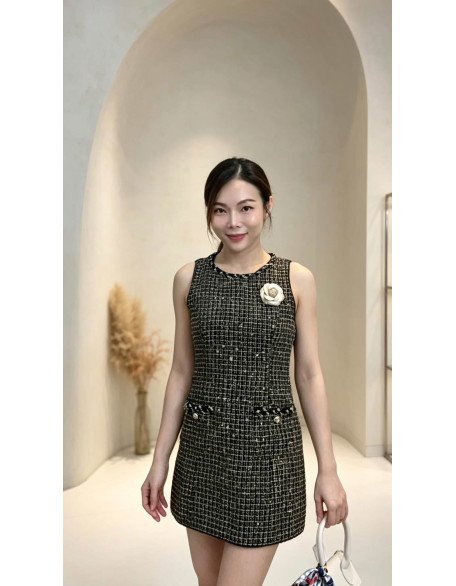 山茶花小香无袖短裙