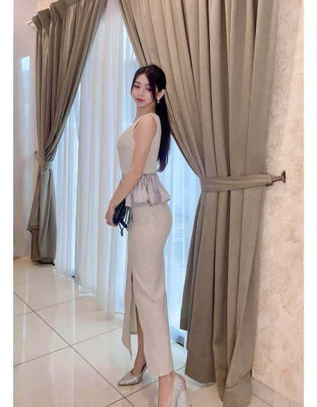 无袖腰长裙 无袖腰长裙