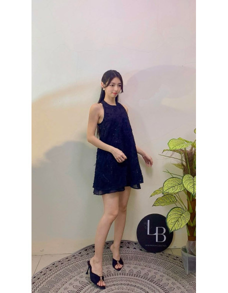 3D 网纱亮片娃娃连身裙